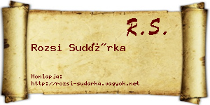 Rozsi Sudárka névjegykártya